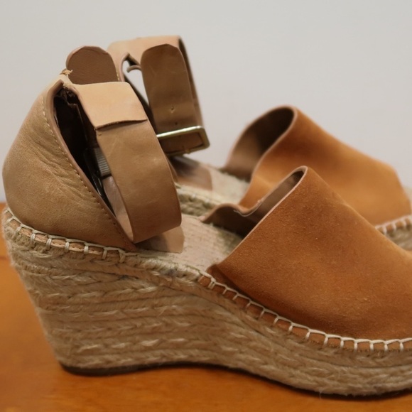 SCALA Tan Suede Espadrille Wedges - Picture 7 of 9